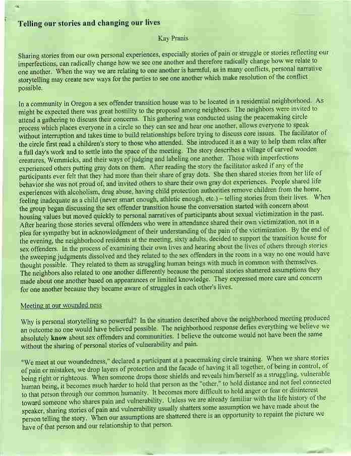 Telling Our Stories and Changing Our Lives